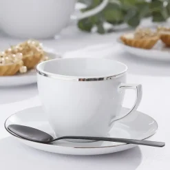 CHODZIEŻ CITY B325 PLATYNOWE Serwis kawowy 39 el / 12 osób / porcelana