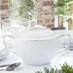 CHODZIEŻ CITY B325 PLATYNOWE Waza z pokrywką 2,5 l / porcelana