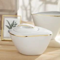 CHODZIEŻ CITY B326 ZŁOTE Cukiernica 250 ml / porcelana