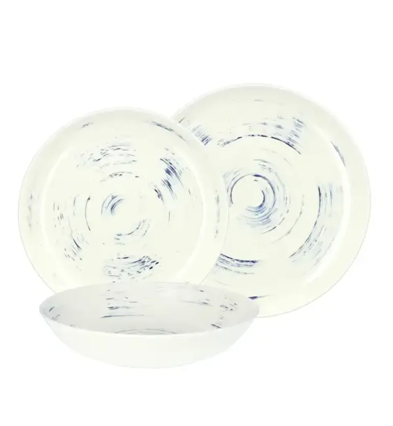 CHODZIEŻ CITY CT22 BORÓWKOWY KREM Serwis obiadowy 36 el / 12 osób / porcelana