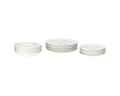 CHODZIEŻ CITY CT22 BORÓWKOWY KREM Serwis obiadowy 18 el / 6 osób / porcelana