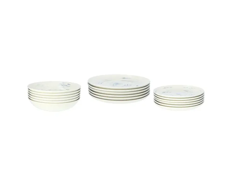 CHODZIEŻ CITY CT22 BORÓWKOWY KREM Serwis obiadowy 18 el / 6 osób / porcelana