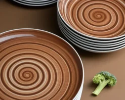 CHODZIEŻ CITY CT33 CYNAMON Serwis obiadowy 18 el / 6 osób / porcelana