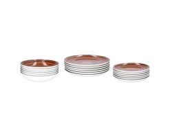 CHODZIEŻ CITY CT33 CYNAMON Serwis obiadowy 18 el / 6 osób / porcelana