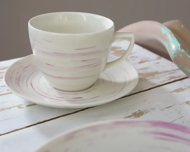 CHODZIEŻ CITY CT21 WIŚNIOWY MUS Serwis kawowy 12 el / 6 osób / porcelana