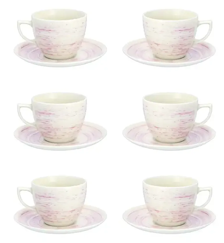 CHODZIEŻ CITY CT21 WIŚNIOWY MUS Serwis kawowy 12 el / 6 osób / porcelana