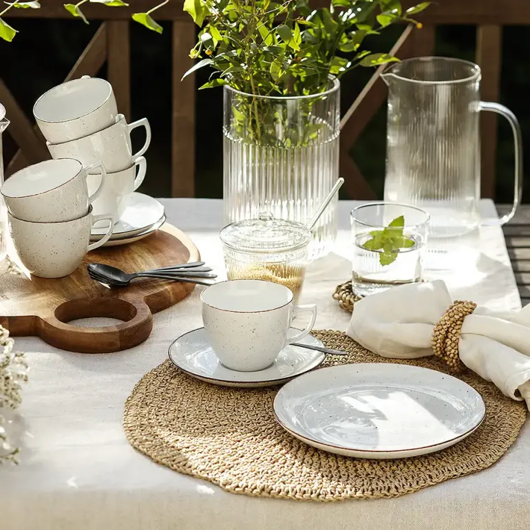 CHODZIEŻ CITY CT02 ŻYWIOŁY Serwis kawowy 12 el / 6 osób / PUSTYNNY PIASEK / porcelana