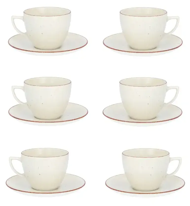 CHODZIEŻ CITY CT02 ŻYWIOŁY Serwis kawowy 12 el / 6 osób / PUSTYNNY PIASEK / porcelana