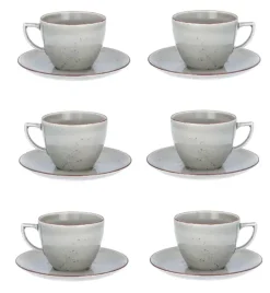CHODZIEŻ CITY CT01 ŻYWIOŁY Serwis kawowy 12 el / 6 osób / WULKANICZNA ZIEMIA / porcelana