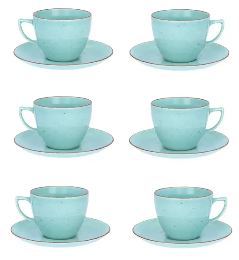 CHODZIEŻ CITY CT05 ŻYWIOŁY Serwis kawowy 12 el / 6 osób / SPOKÓJ OCEANU / porcelana