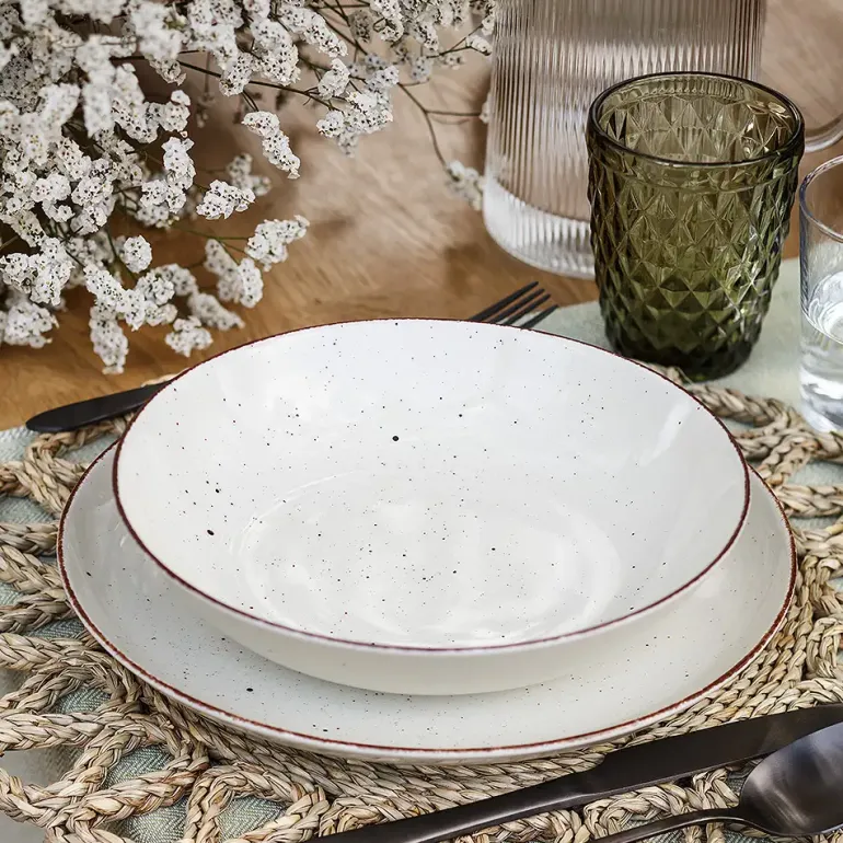 CHODZIEŻ CITY CT02 ŻYWIOŁY Serwis obiadowy 18 el / 6 osób / PUSTYNNY PIASEK / porcelana