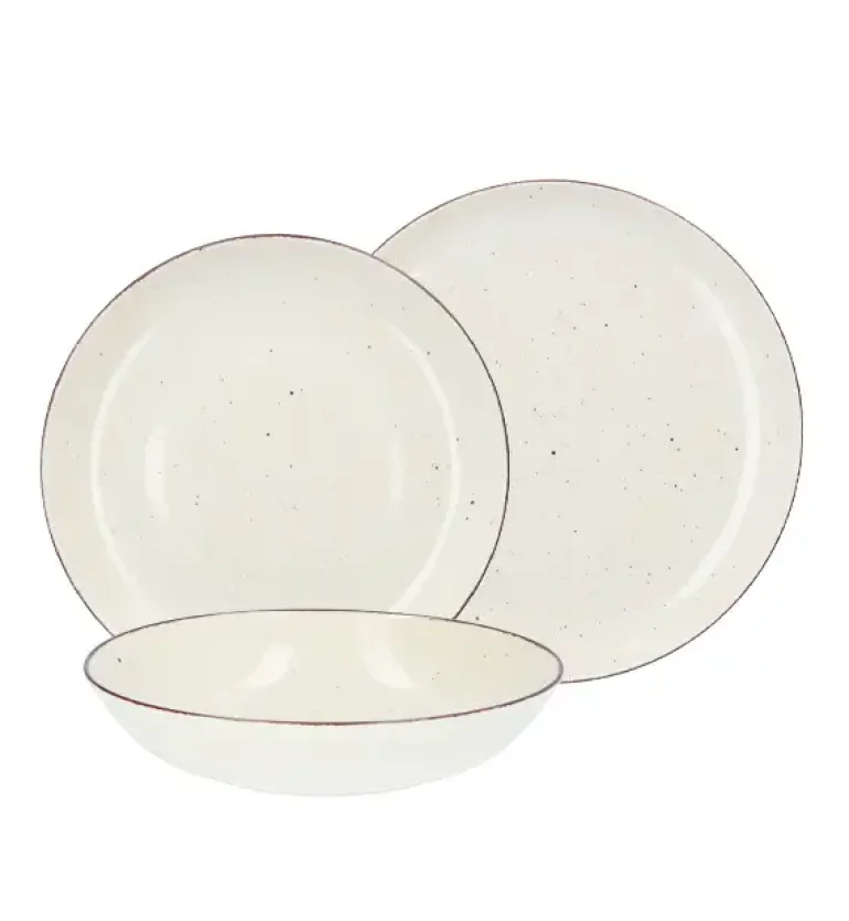 CHODZIEŻ CITY CT02 ŻYWIOŁY Serwis obiadowy 18 el / 6 osób / PUSTYNNY PIASEK / porcelana
