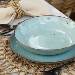 CHODZIEŻ CITY CT05 ŻYWIOŁY Serwis obiadowo-kawowy 36 el / 6 osób / SPOKÓJ OCEANU / porcelana