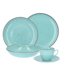 CHODZIEŻ CITY CT05 ŻYWIOŁY Serwis obiadowo-kawowy 60 el / 12 osób / SPOKÓJ OCEANU / porcelana