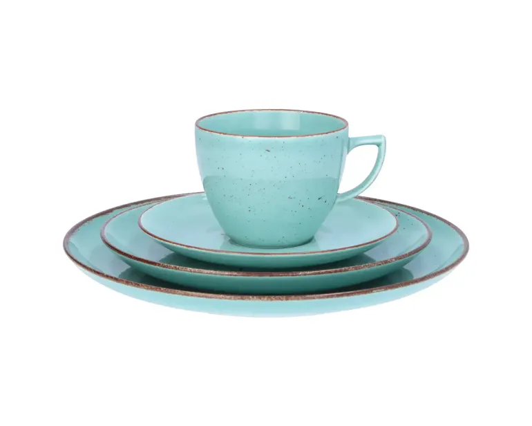 CHODZIEŻ CITY CT05 ŻYWIOŁY Serwis obiadowo-kawowy 60 el / 12 osób / SPOKÓJ OCEANU / porcelana