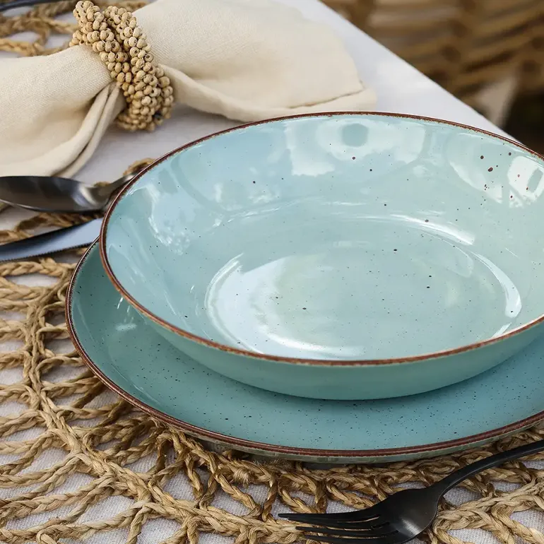 CHODZIEŻ CITY CT05 ŻYWIOŁY Serwis obiadowo-kawowy 60 el / 12 osób / SPOKÓJ OCEANU / porcelana