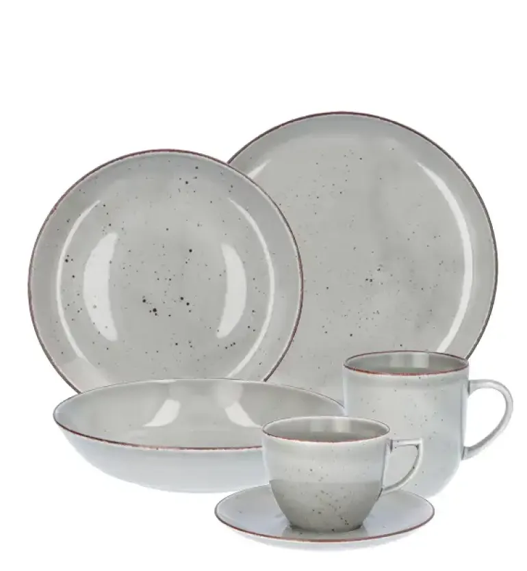 CHODZIEŻ CITY CT01 ŻYWIOŁY Serwis obiadowo-kawowy 36 el / 6 osób / WULKANICZNA ZIEMIA / porcelana