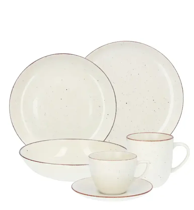 CHODZIEŻ CITY CT02 ŻYWIOŁY Serwis obiadowo-kawowy 36 el / 6 osób / PUSTYNNY PIASEK / porcelana