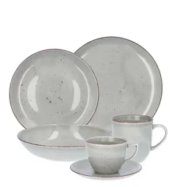 CHODZIEŻ CITY CT01 ŻYWIOŁY Serwis obiadowo-kawowy 72 el / 12 osób / WULKANICZNA ZIEMIA / porcelana