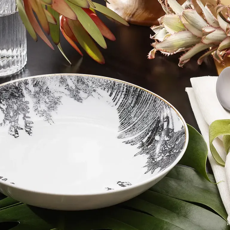 CHODZIEŻ CITY G316 NATURA Talerz głęboki obiadowy 21 cm / porcelana