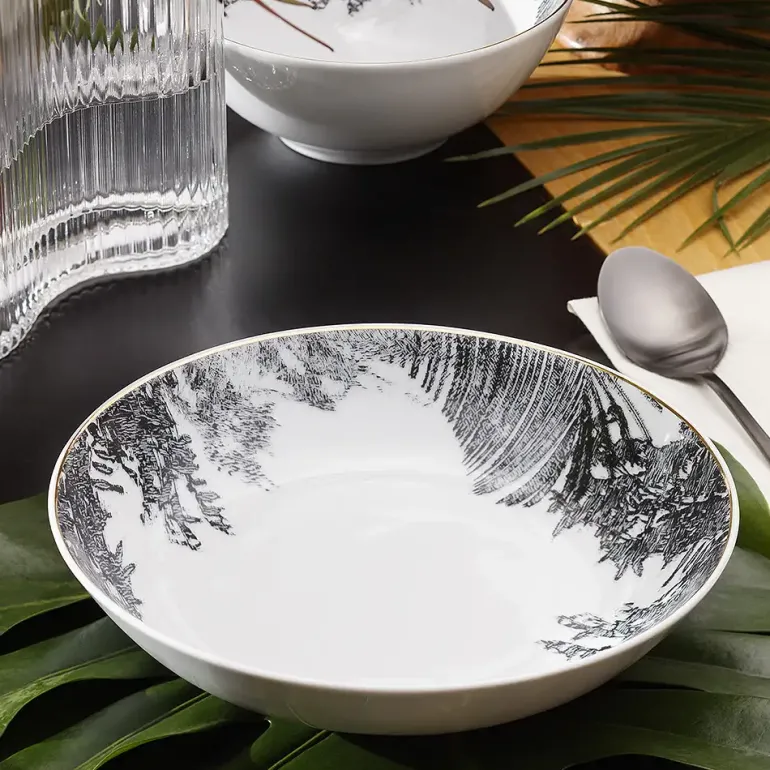 CHODZIEŻ CITY G316 NATURA Talerz głęboki obiadowy 21 cm / porcelana