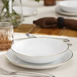 CHODZIEŻ CITY ZŁOTY B326 Serwis obiadowy 18 el / 6 osób / porcelana