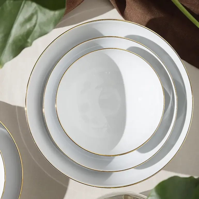 CHODZIEŻ CITY ZŁOTY B326 Serwis obiadowy 36 el / 12 osób / porcelana