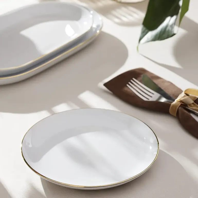 CHODZIEŻ CITY ZŁOTY B326 Serwis obiadowy 36 el / 12 osób / porcelana