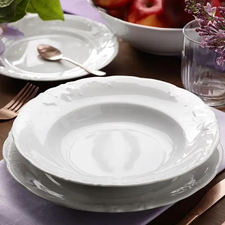 CHODZIEŻ FRYDERYKA BIAŁA C001 Serwis obiadowy 18 el / 6 osób / porcelana