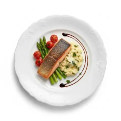 CHODZIEŻ FRYDERYKA BIAŁA C001 Talerz płytki 24 cm / porcelana