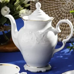CHODZIEŻ FRYDERYKA ZŁOTA LINIA B236 Serwis kawowy 39 el / 12 osób / porcelana