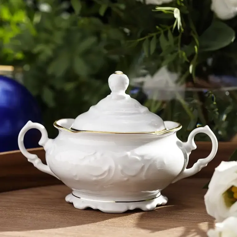 CHODZIEŻ FRYDERYKA ZŁOTA LINIA B236 Serwis kawowy 39 el / 12 osób / porcelana