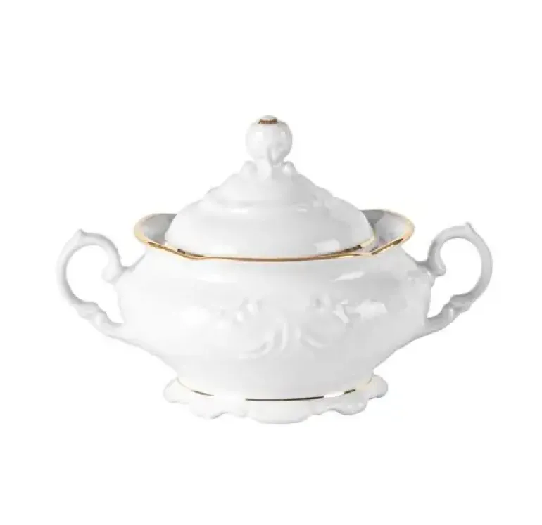 CHODZIEŻ FRYDERYKA ZŁOTA LINIA B236 Serwis kawowy 39 el / 12 osób / porcelana