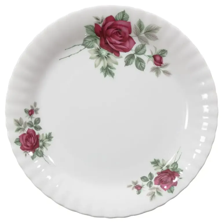 CHODZIEŻ IWONA B826 BORDOWA RÓŻA Zestaw obiadowy 44 el / 12 osób / porcelana