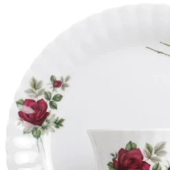 CHODZIEŻ IWONA B826 BORDOWA RÓŻA Zestaw obiadowy 44 el / 12 osób / porcelana