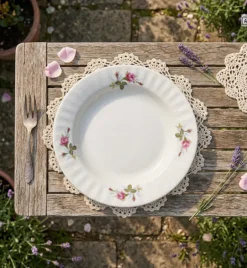 CHODZIEŻ IWONA B026 Serwis obiadowy 36 el 12 osób / porcelana / Chodzieska róża