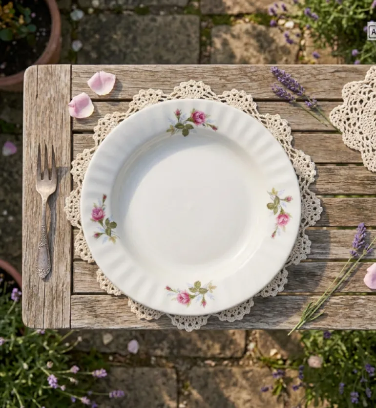 CHODZIEŻ IWONA B026 Serwis obiadowy 36 el 12 osób / porcelana / Chodzieska róża