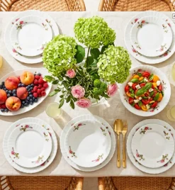 CHODZIEŻ IWONA B026 Serwis obiadowy 36 el 12 osób / porcelana / Chodzieska róża