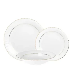 CHODZIEŻ IWONA B014 ZŁOTA LINIA Zestaw obiadowy 36 el / 12 osób / porcelana