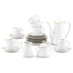 CHODZIEŻ KAMELIA B014 ZŁOTA LINIA Zestaw kawowy 39 el / 12 osób / porcelana
