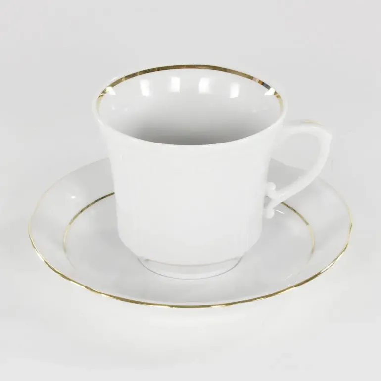 CHODZIEŻ KAMELIA B014 ZŁOTA LINIA Zestaw kawowy 39 el / 12 osób / porcelana