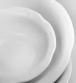 CHODZIEŻ KAMELIA C000 BIAŁA Serwis obiadowo-kawowy 83 el / 12 osób / porcelana