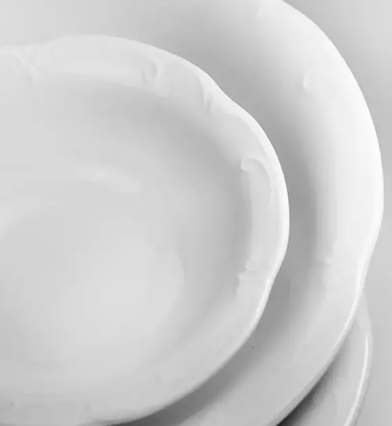 CHODZIEŻ KAMELIA C000 BIAŁA Serwis obiadowo-kawowy 83 el / 12 osób / porcelana