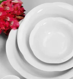 CHODZIEŻ KAMELIA C000 BIAŁA Serwis obiadowo-kawowy 83 el / 12 osób / porcelana