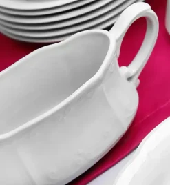 CHODZIEŻ KAMELIA C000 BIAŁA Serwis obiadowo-kawowy 84 el / 12 osób / porcelana