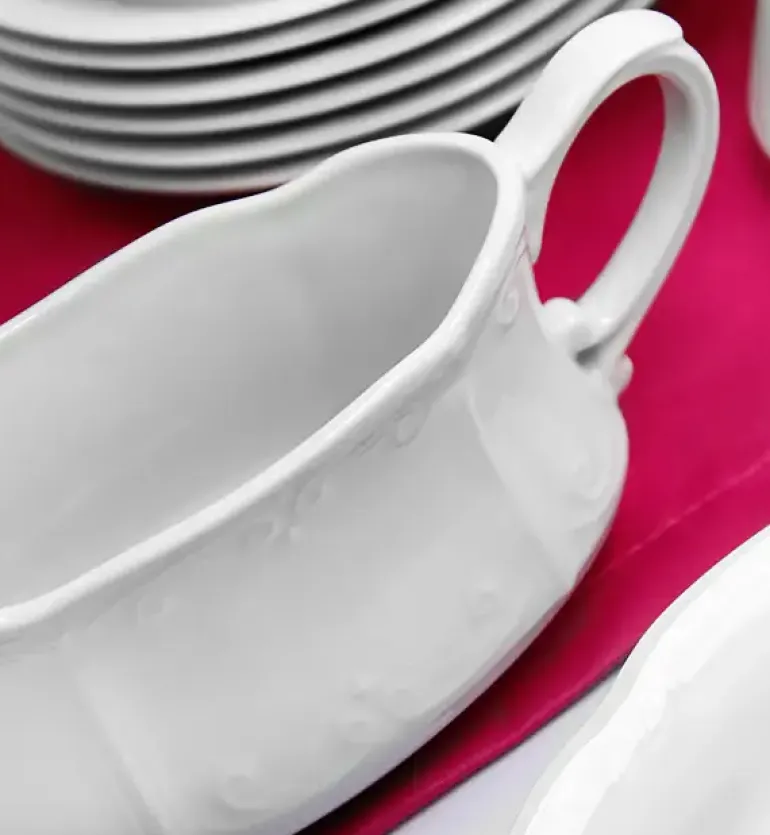 CHODZIEŻ KAMELIA C000 BIAŁA Serwis obiadowo-kawowy 84 el / 12 osób / porcelana