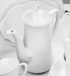 CHODZIEŻ KAMELIA C000 BIAŁA Serwis obiadowo-kawowy 84 el / 12 osób / porcelana