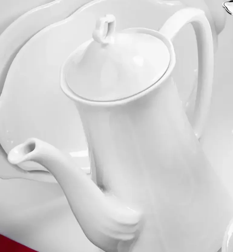 CHODZIEŻ KAMELIA C000 BIAŁA Serwis obiadowo-kawowy 84 el / 12 osób / porcelana