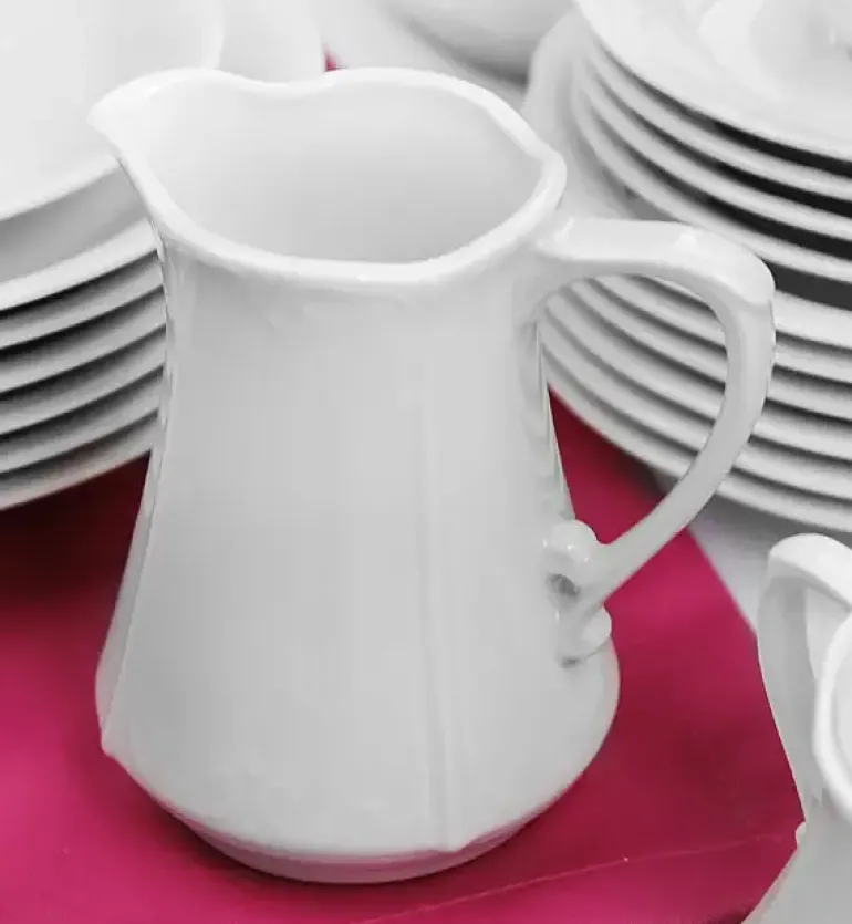CHODZIEŻ KAMELIA C000 BIAŁA Serwis obiadowo-kawowy 84 el / 12 osób / porcelana