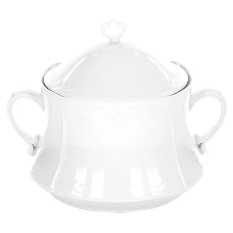 CHODZIEŻ KAMELIA C000 BIAŁA Serwis obiadowo-kawowy 84 el / 12 osób / porcelana